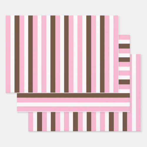 Pink Chocolate Vanilla Wrapping Paper Sheets