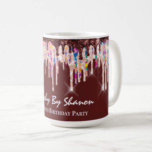 Pink Chocolatte Drips Bridal Shower  Sweet 16th Coffee Mug