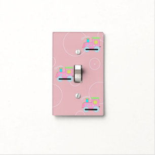 Pink Choo Choo Train Light Switch Cover