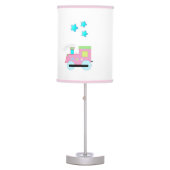 Pink Choo Choo Train with Stars and Moon Table Lamp (Front)