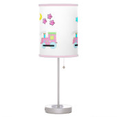 Pink Choo Choo Train with Stars and Moon Table Lamp (Left)