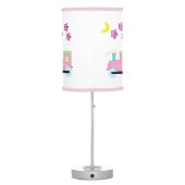 Pink Choo Choo Train with Stars and Moon Table Lamp (Back)
