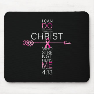 Pink Christian Breast Cancer Cross Religious Bible Mouse Pad