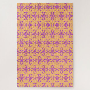 Pink Christian Cross Jigsaw Puzzle