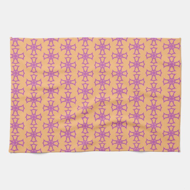 Pink Christian Cross Kitchen Towel (Horizontal)