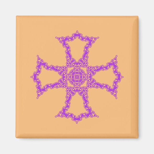 Pink Christian Cross Magnet (Front)