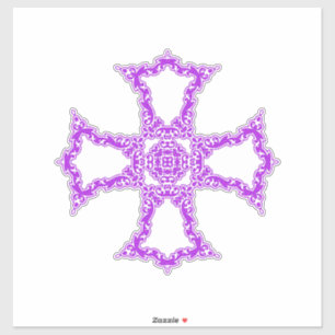 Pink Christian Cross Sticker