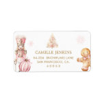 Pink Christmas Address Label<br><div class="desc">Pink Christmas Address labels bring a festive touch to your envelopes! Designed by Cava Party Design</div>