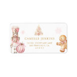 Pink Christmas Address Label<br><div class="desc">Pink Christmas Address labels bring a festive touch to your envelopes! Designed by Cava Party Design</div>