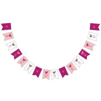 Pink Christmas Angel Decorations – Angel Quotes Bunting Flags