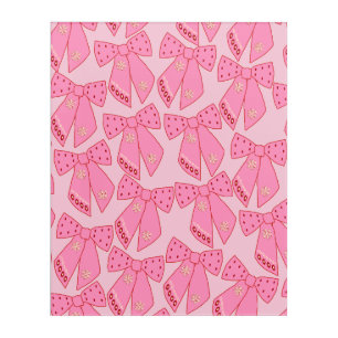 Pink Christmas Bows Acrylic Print