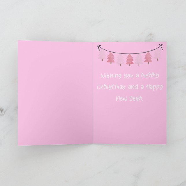 Pink Christmas Card (Inside)