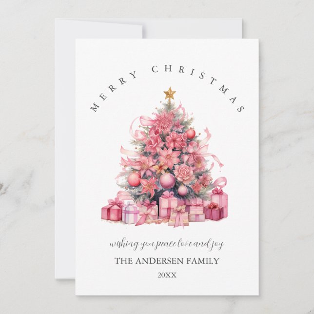 Pink Christmas Card (Front)