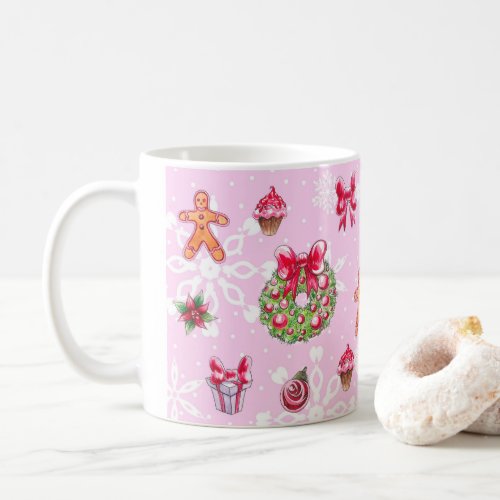 Pink Christmas Coffee Mug