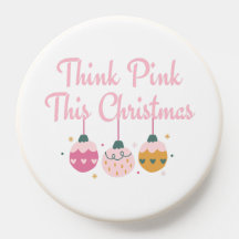 Pink Christmas Collection Phone Pop Grip