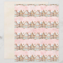 Pink Christmas Cute Pastel Scrapbook Paper