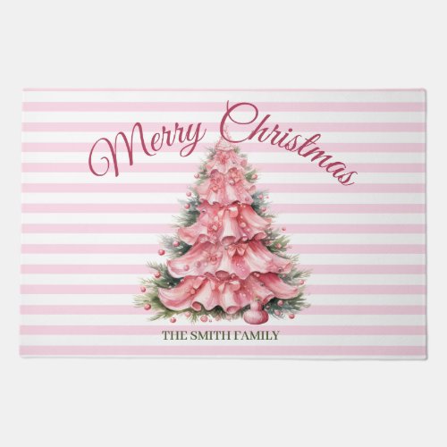 Pink Christmas  Doormat