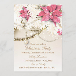 Pink Christmas Garland  | Holiday Party Invitation