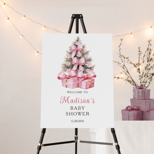 Pink Christmas Gift Baby Shower Foam Board (Creator Uploaded)