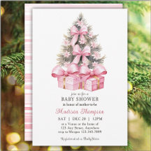 Pink Christmas Gift Baby Shower