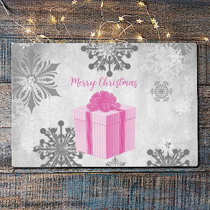 Pink Christmas Gift Holiday Placemat