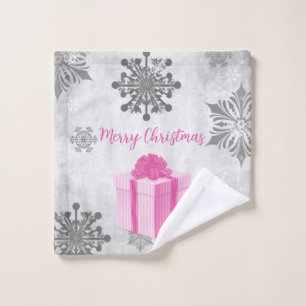Pink Christmas Gift Holiday Towel Set