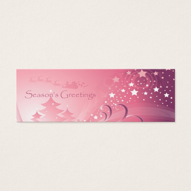 Pink Christmas Gift Tag (Front)