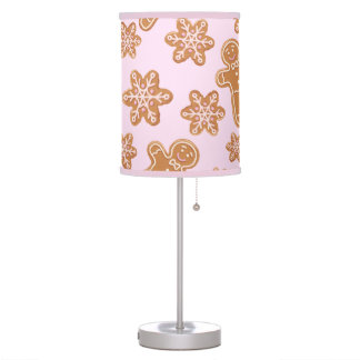 Pink Christmas Gingerbread Cookies Lamp