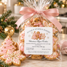 Pink Christmas Gingerbread Cottage Food Ingredient