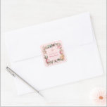 Pink Christmas Girl Baby Shower Square Sticker<br><div class="desc">Add a festive touch to your baby shower with this adorable Pink Christmas Girl square sticker! Perfect for favor bags or decor,  this sweet design features a pink holiday theme that’s fun and charming for celebrating a baby girl. Matching items in our store Cava party design</div>