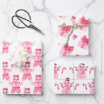 Pink Christmas Girl Gingerbread Candy Cane Gift    Wrapping Paper Sheets<br><div class="desc">Wrap your gifts nicely with this cool wrapping paper,  featuring pink Christmas theme elements.</div>