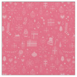 pink christmas holiday ornaments snowflake present fabric