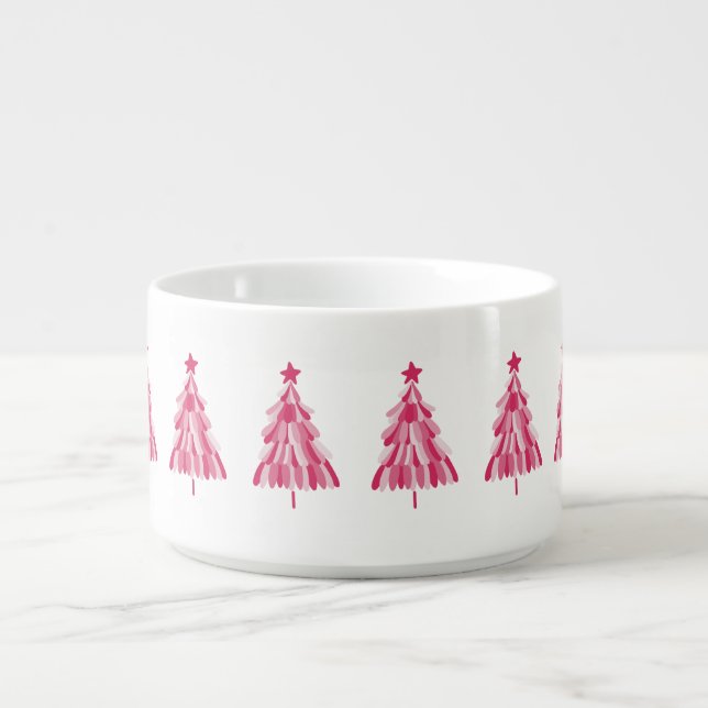 Pink Christmas Holiday tree Bowl (Center)