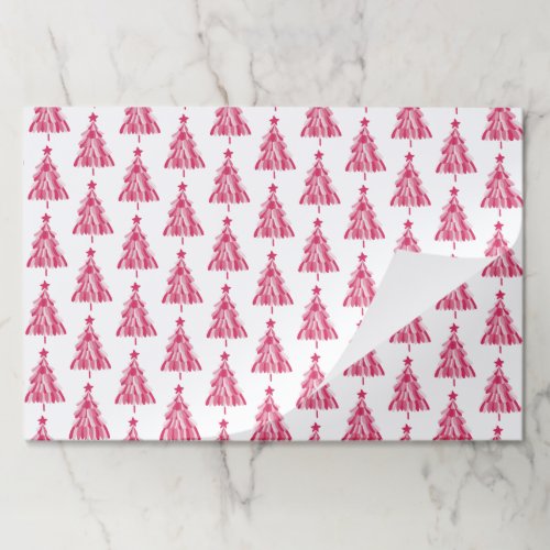 Pink Christmas Holiday tree Paper Pad