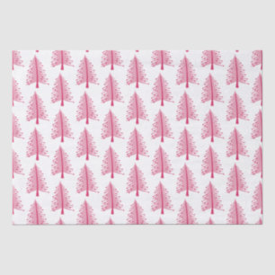 Pink Christmas Holiday tree Tissue Paper