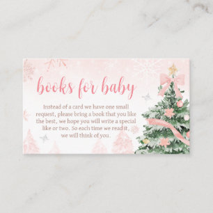 Pink Christmas It's Cold Outside Books for Baby Enclosure Card
