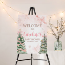 Pink Christmas It's Cold Outside Welcome Sign