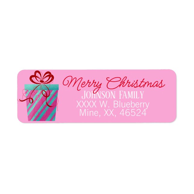 Pink Christmas Label (Front)