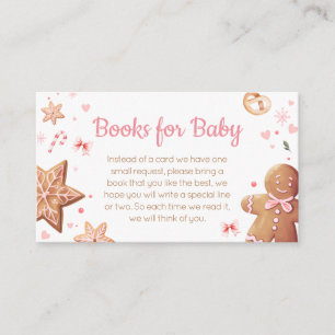 Pink Christmas Little Cookie Books for Baby Enclosure Card