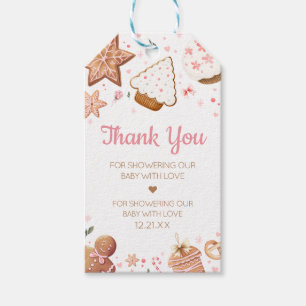 Pink Christmas Little Cookie Favor Tags