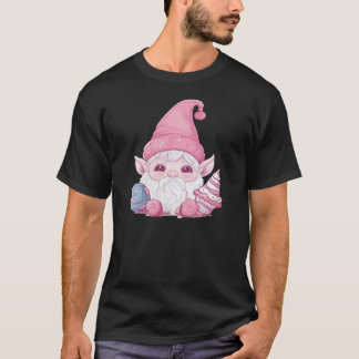 Pink Christmas Magic Snowman T-Shirt
