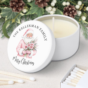 Pink Christmas Mini Candle Favors