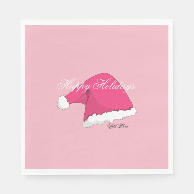 Pink Christmas Napkins (Front)