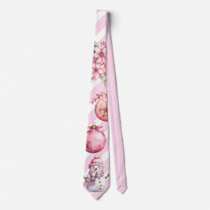 Pink Christmas  Neck Tie