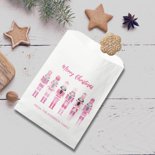 PINK CHRISTMAS NUTCRACKER FAVOR BAG