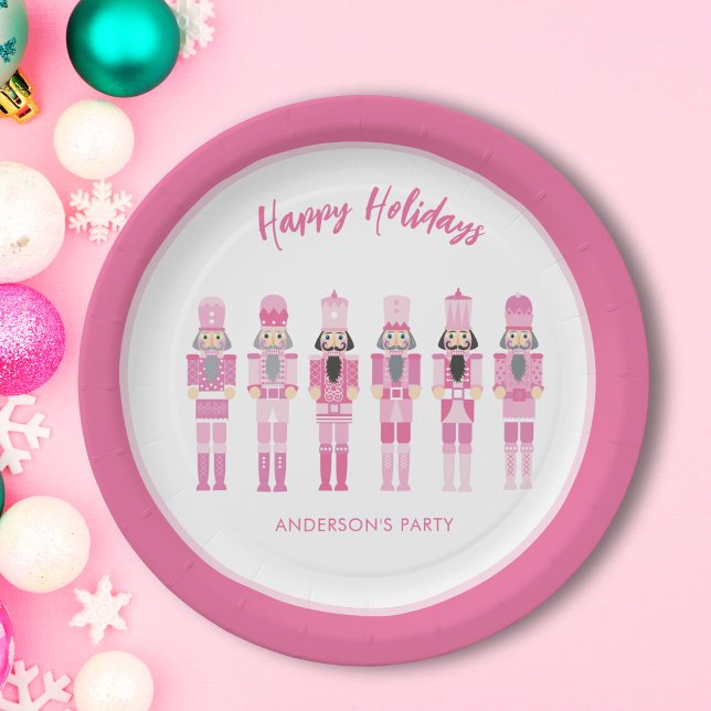 PINK CHRISTMAS NUTCRACKER PAPER PLATES (Creator Uploaded)