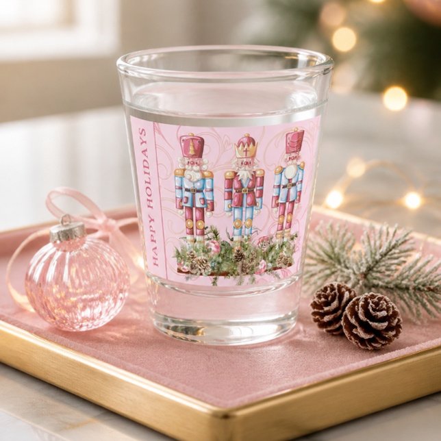 Pink Christmas Nutcracker Trio Shot Glass (Creator Uploaded)