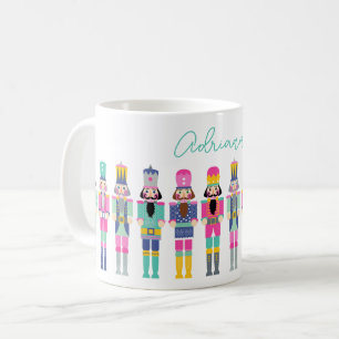 PINK CHRISTMAS NUTCRACKERS COFFEE MUG