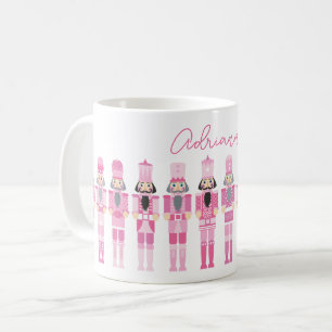 PINK CHRISTMAS NUTCRACKERS COFFEE MUG
