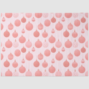 Pink Christmas Ornaments Pattern Christmas Tissue Paper